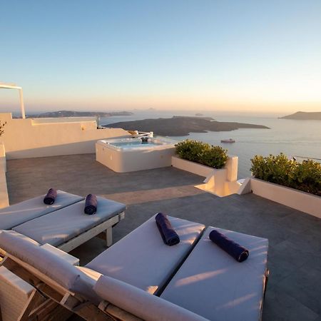 Sunset View Villa Santorini - With Outdoor Jacuzzi Firostefani Exteriér fotografie